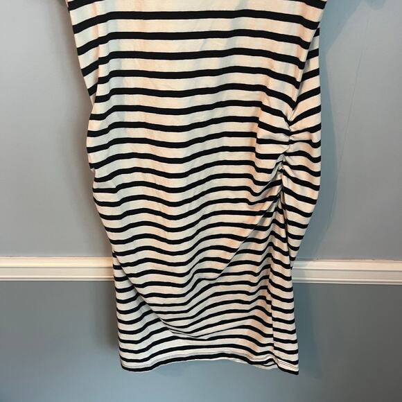 Old Navy Maternity Fitted White Black Dress Size Large - Picture 9 of 12